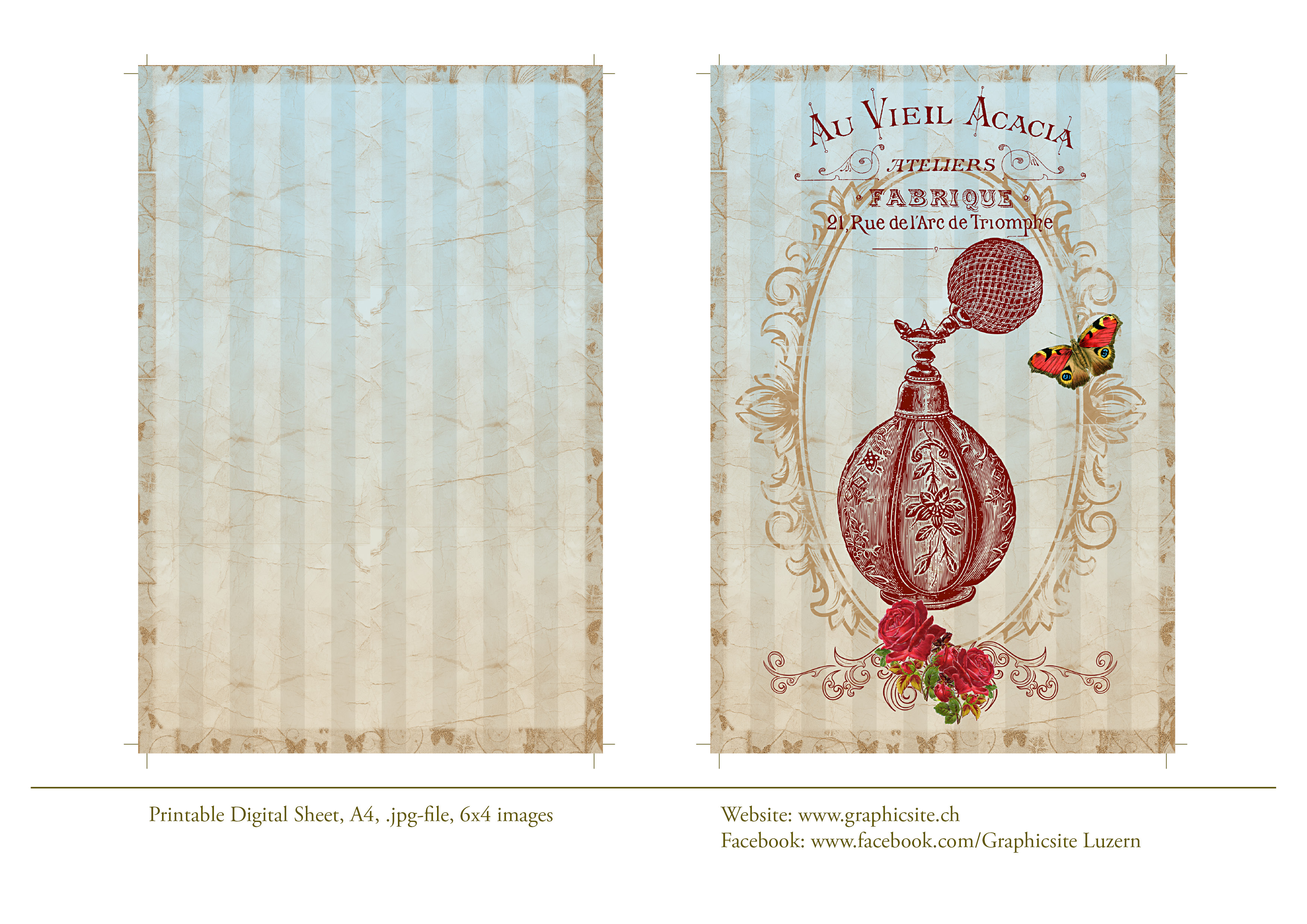 Printable Digital Sheet - 6x4 Images - Le Parfum III